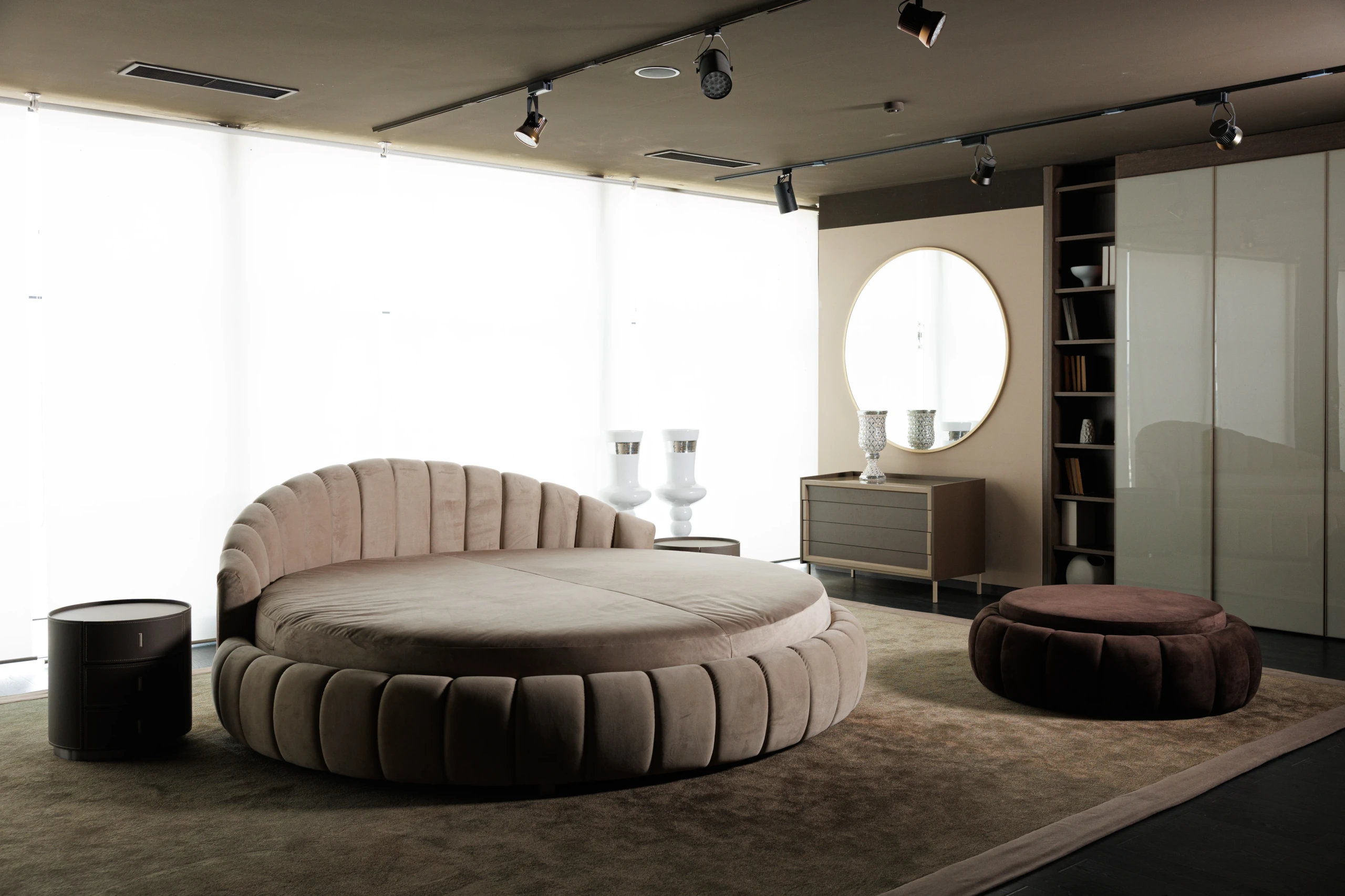 Genevieve mirror styled in a contemporary interior