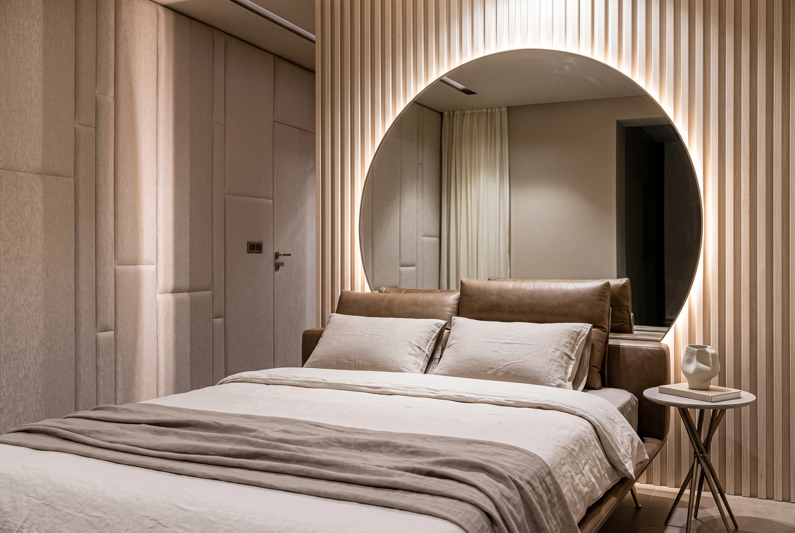 Genevieve mirror styled in a minimalist space