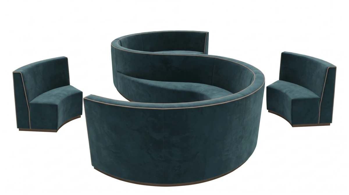 Kai sofa, front view, Able Be Modern
