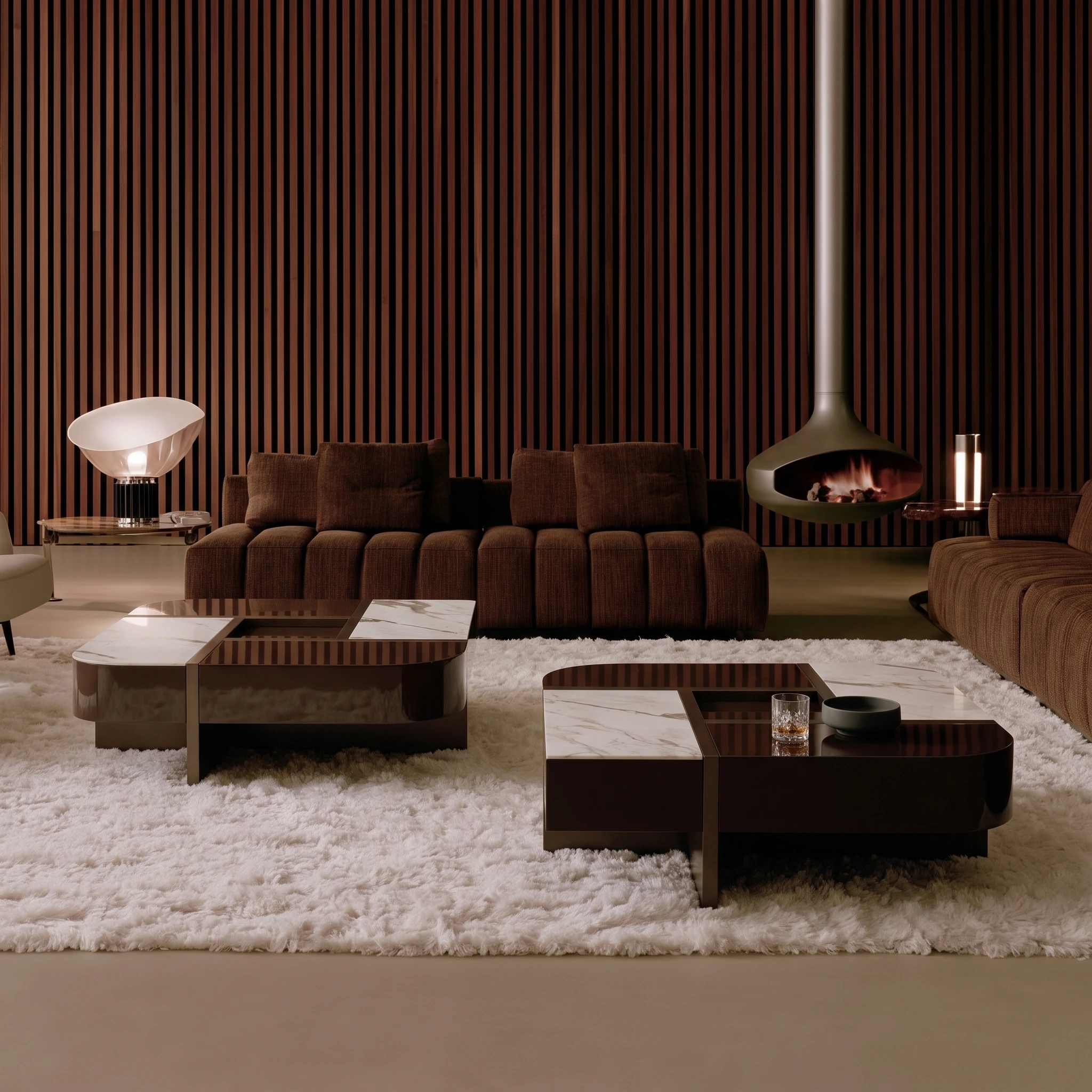 Kean coffee table in a contemporary lounge setting
