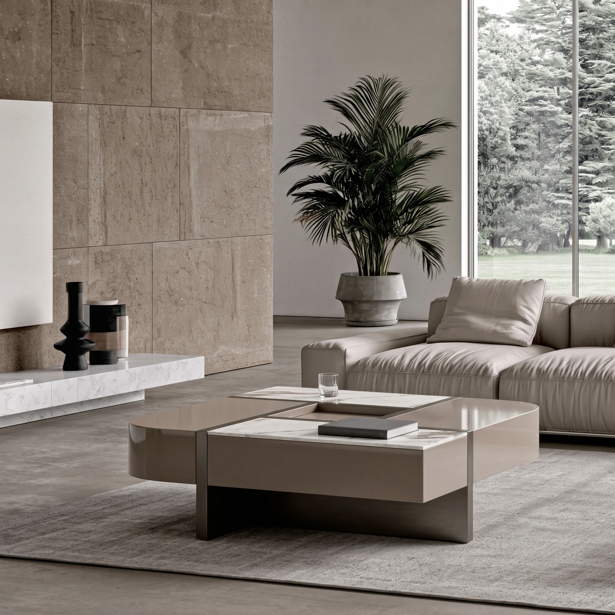 Kean coffee table styled in a minimalist living space