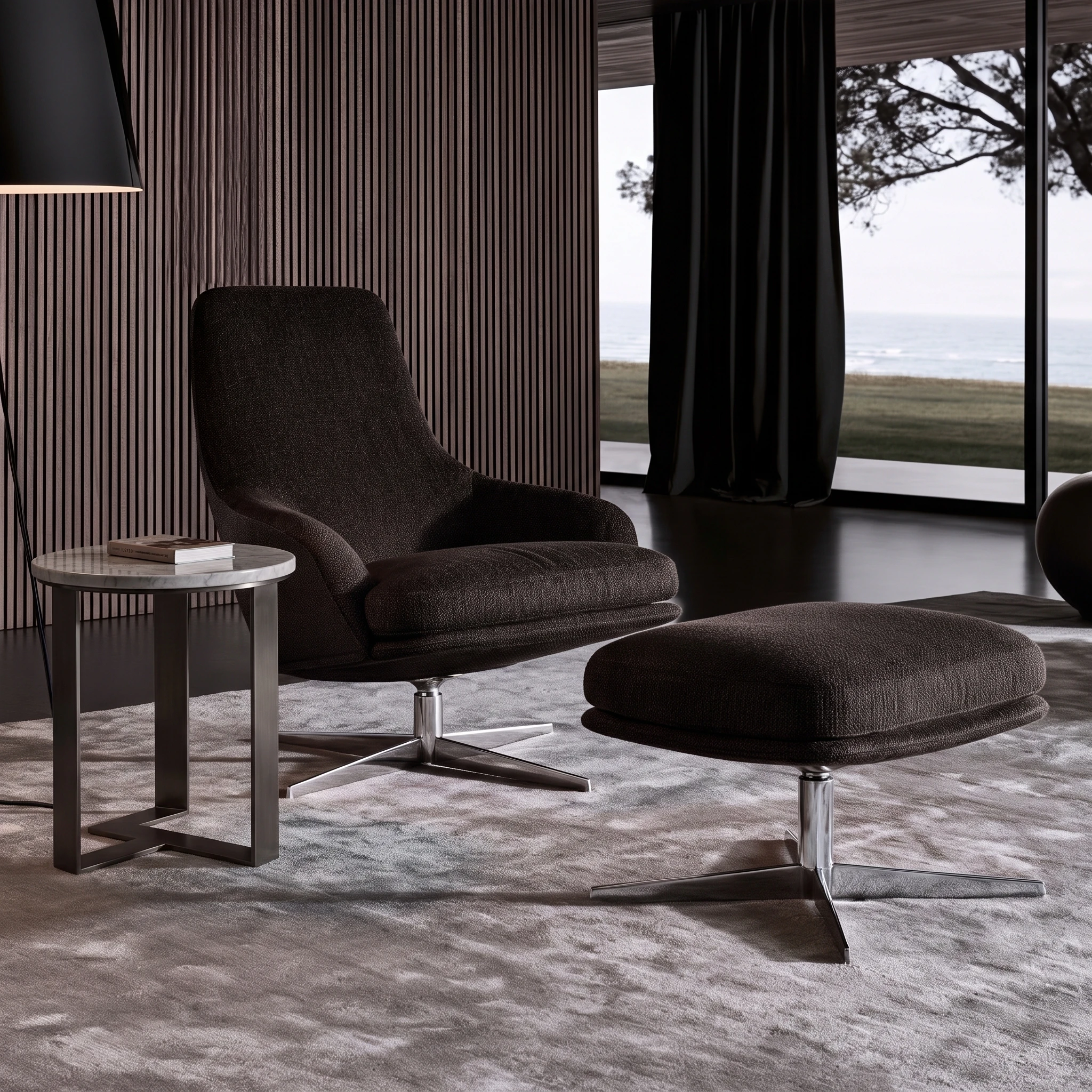 Levi coffee table styled in a modern living room