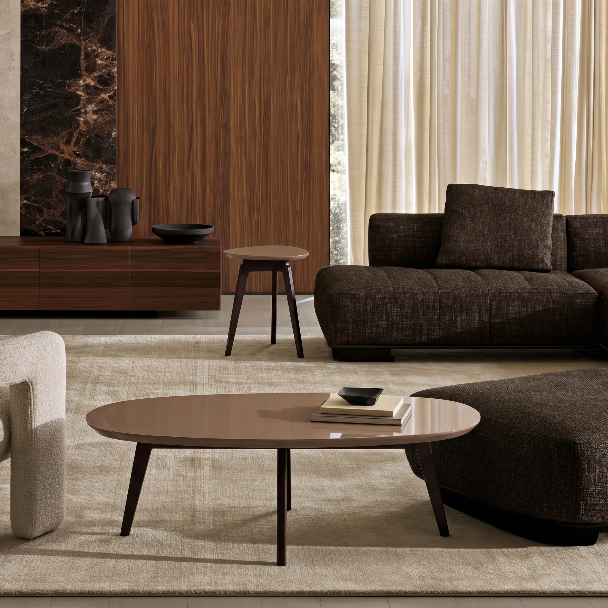 Lord coffee table styled in a modern living room