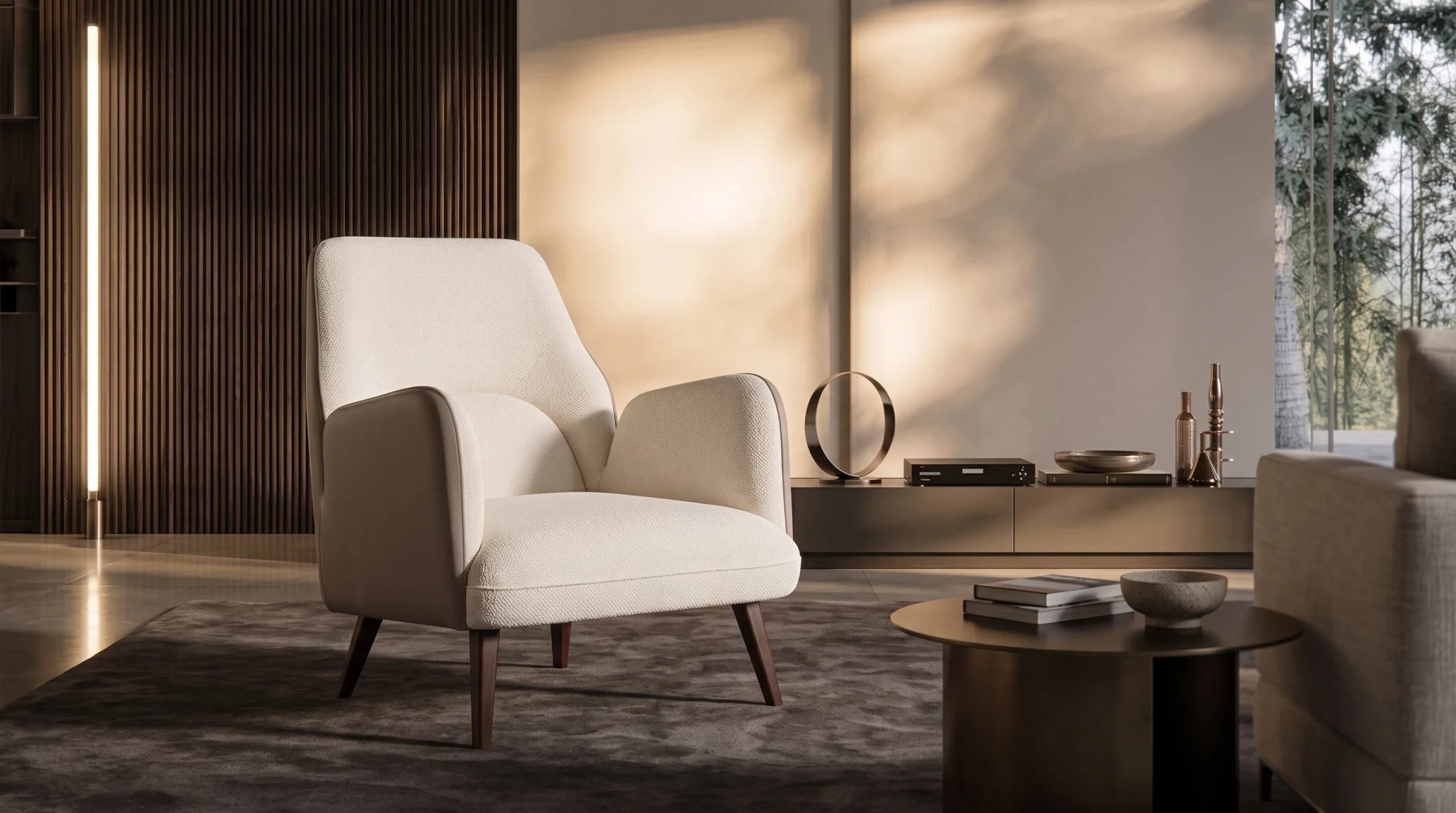 Lucca armchair in a stylish home interior