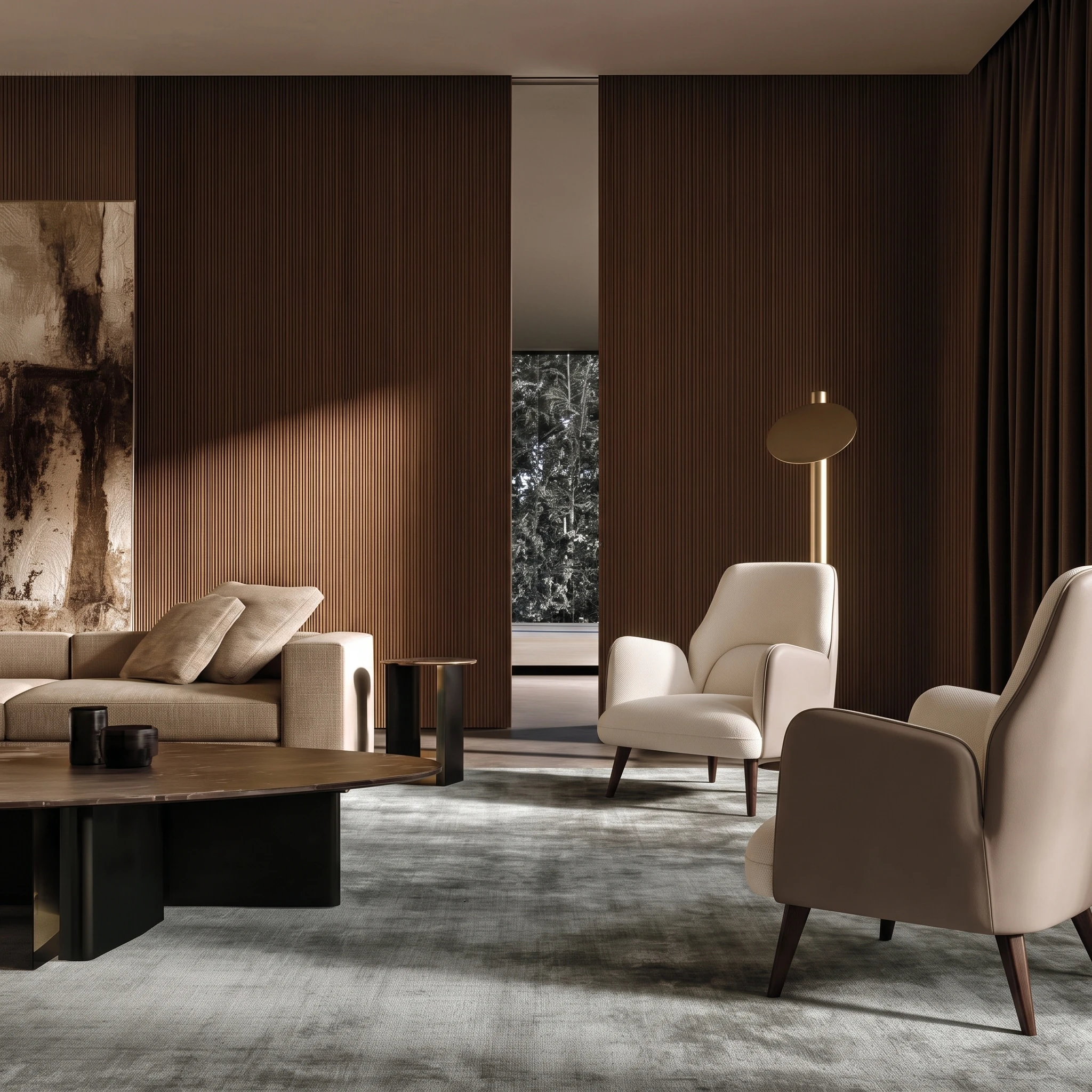 Lucca armchair styled in a contemporary interior