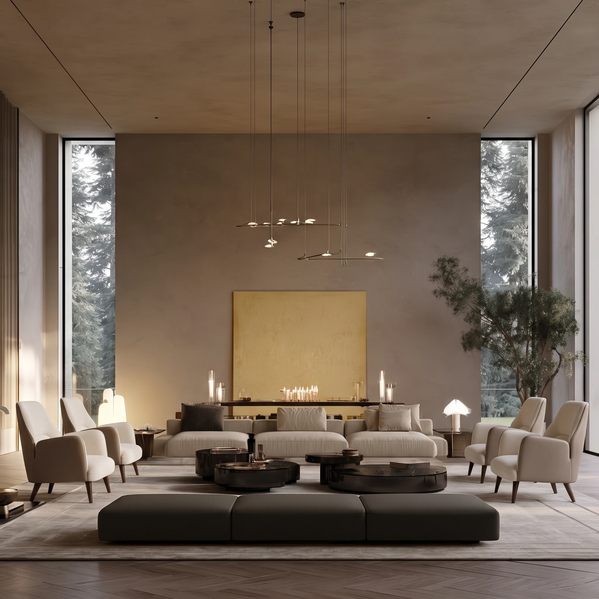 Lucca armchair in a designer lounge setting