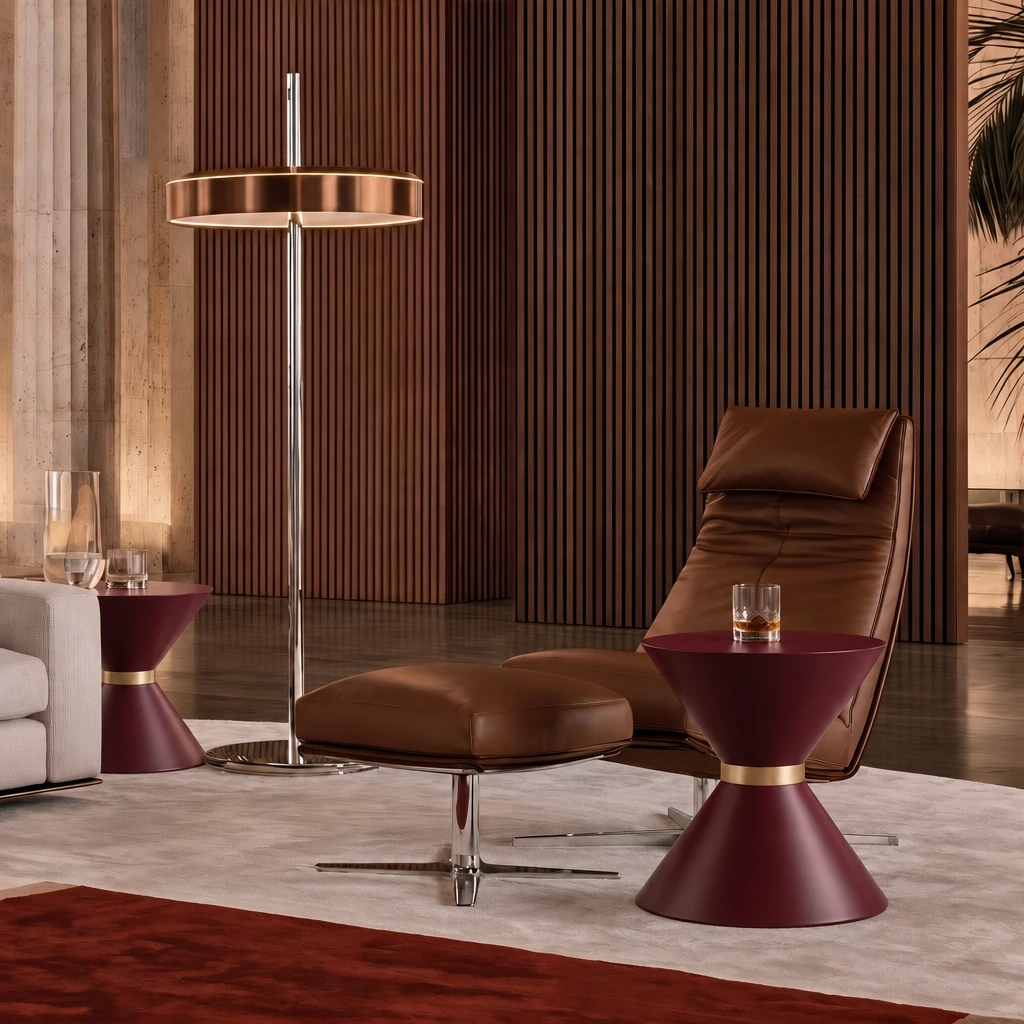Mark coffee table in a contemporary lounge setting