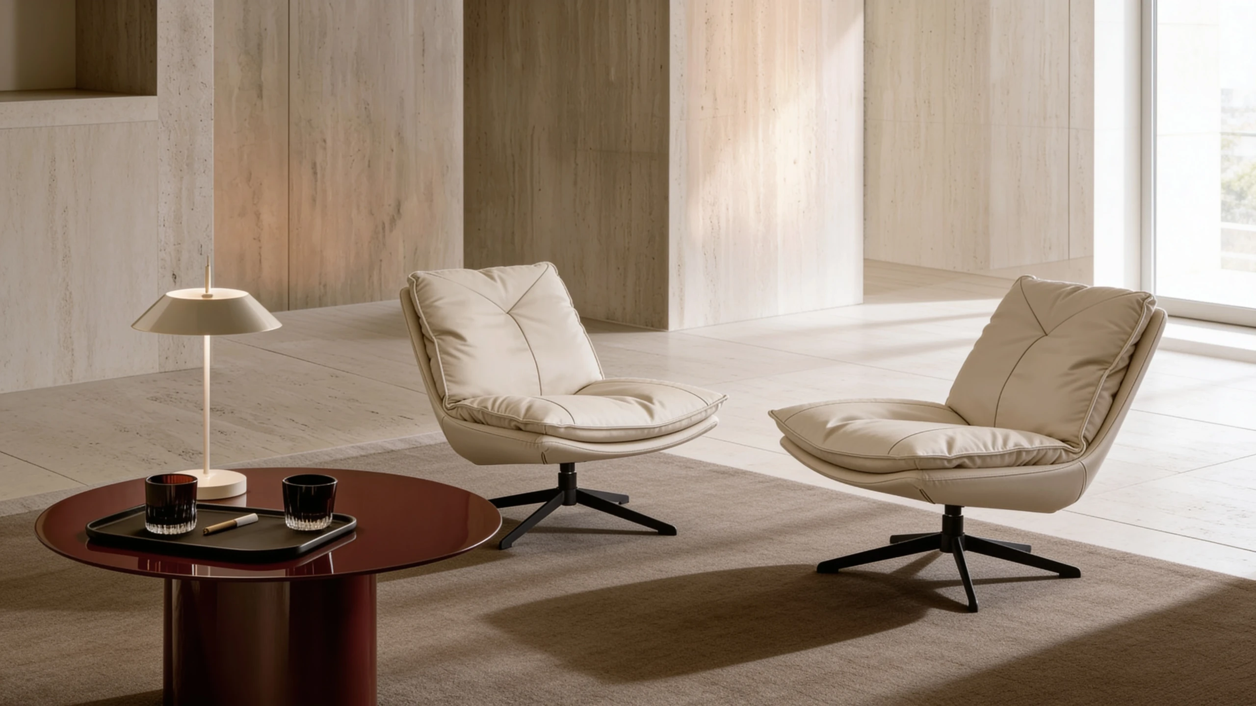 Moa armchair in a designer lounge setting