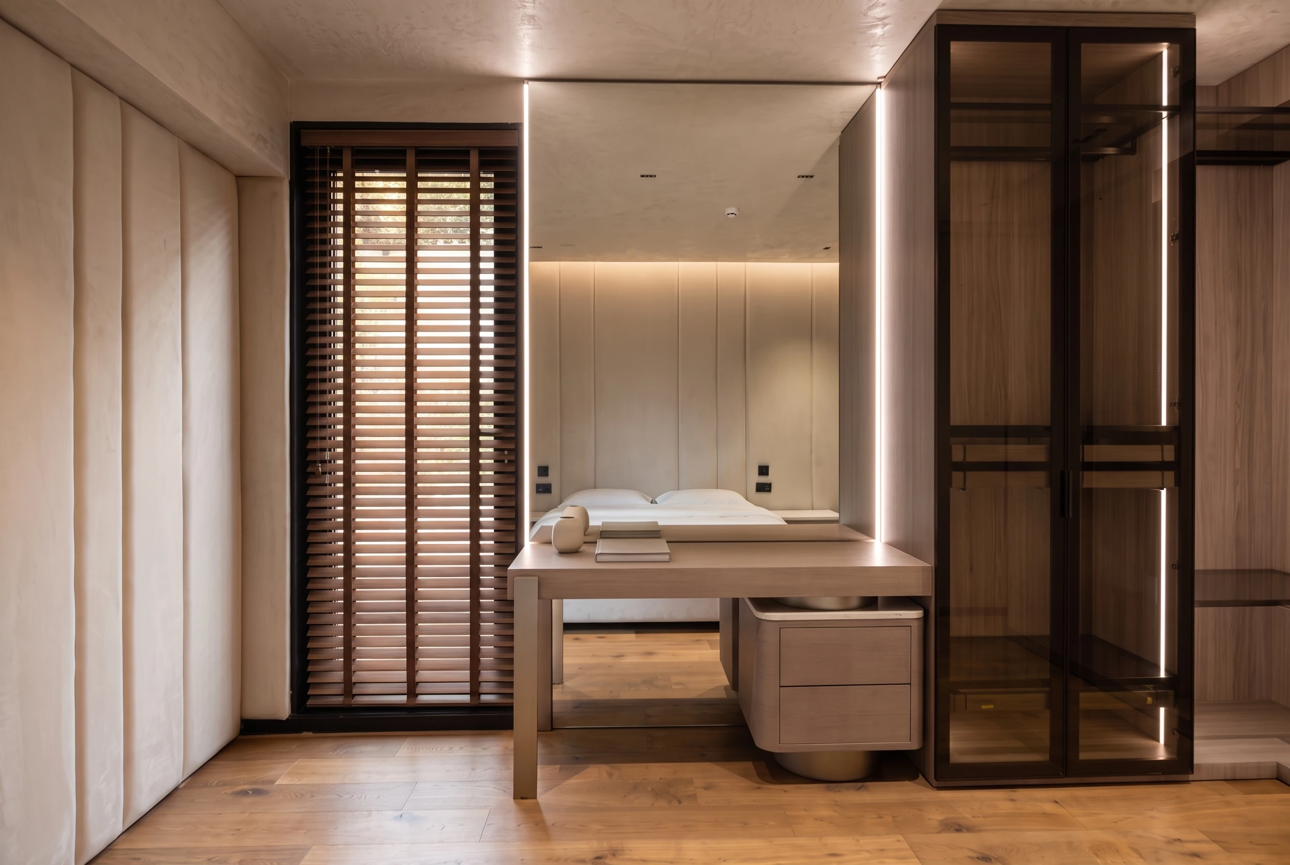 Odette mirror styled in a contemporary interior