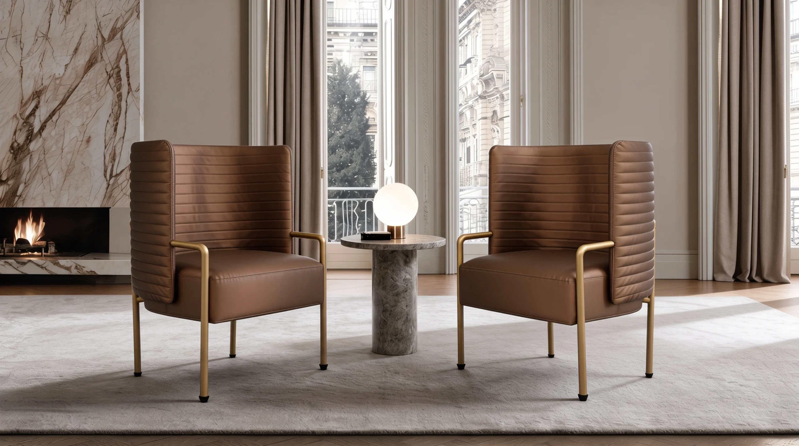 Oliver armchair in a stylish home interior