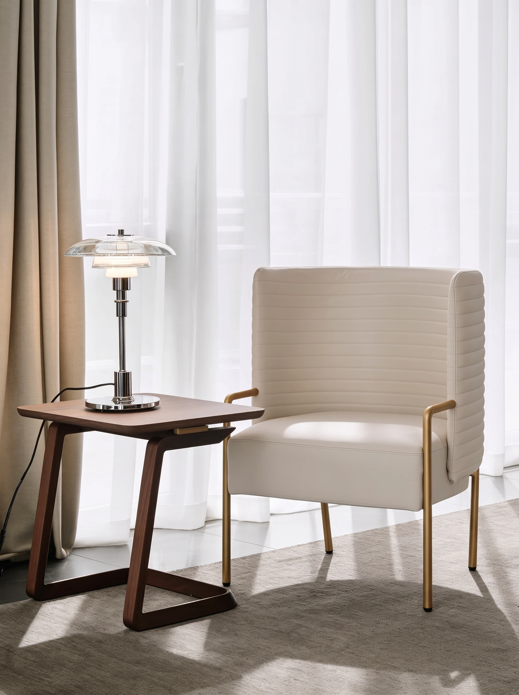 Oliver armchair styled in a contemporary interior