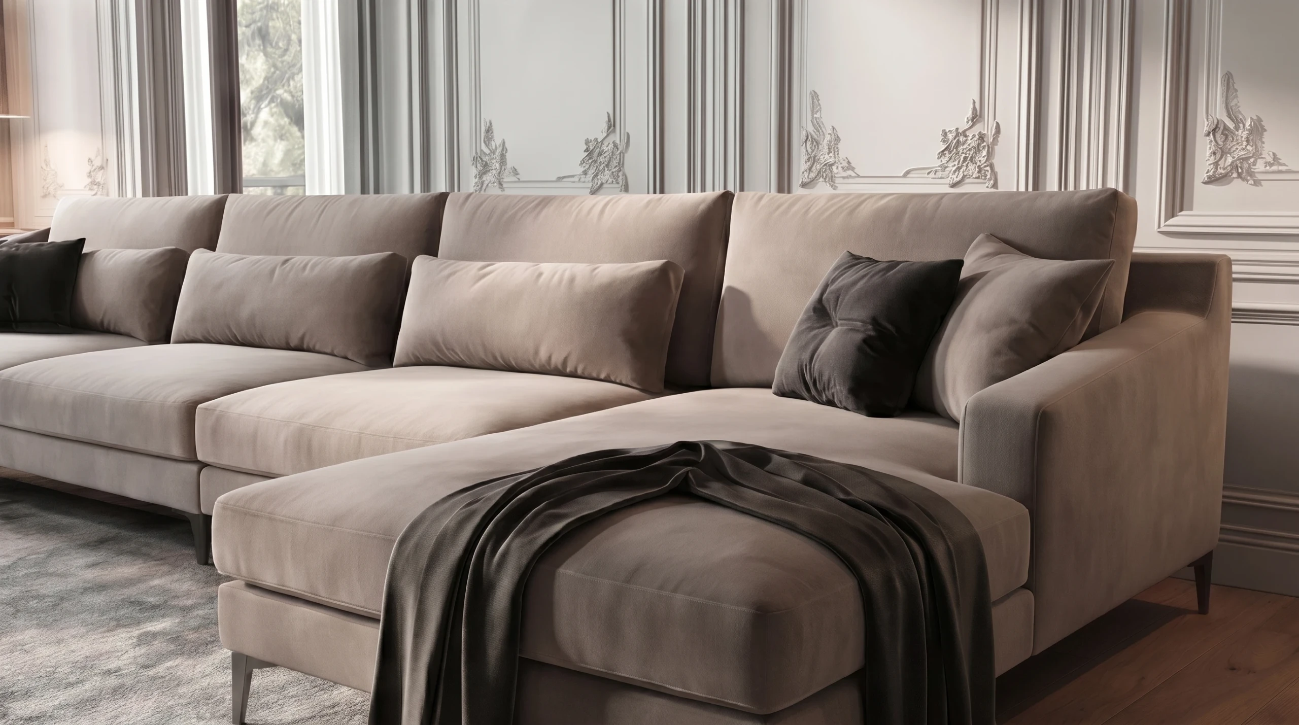 Reina sofa styled in a contemporary interior