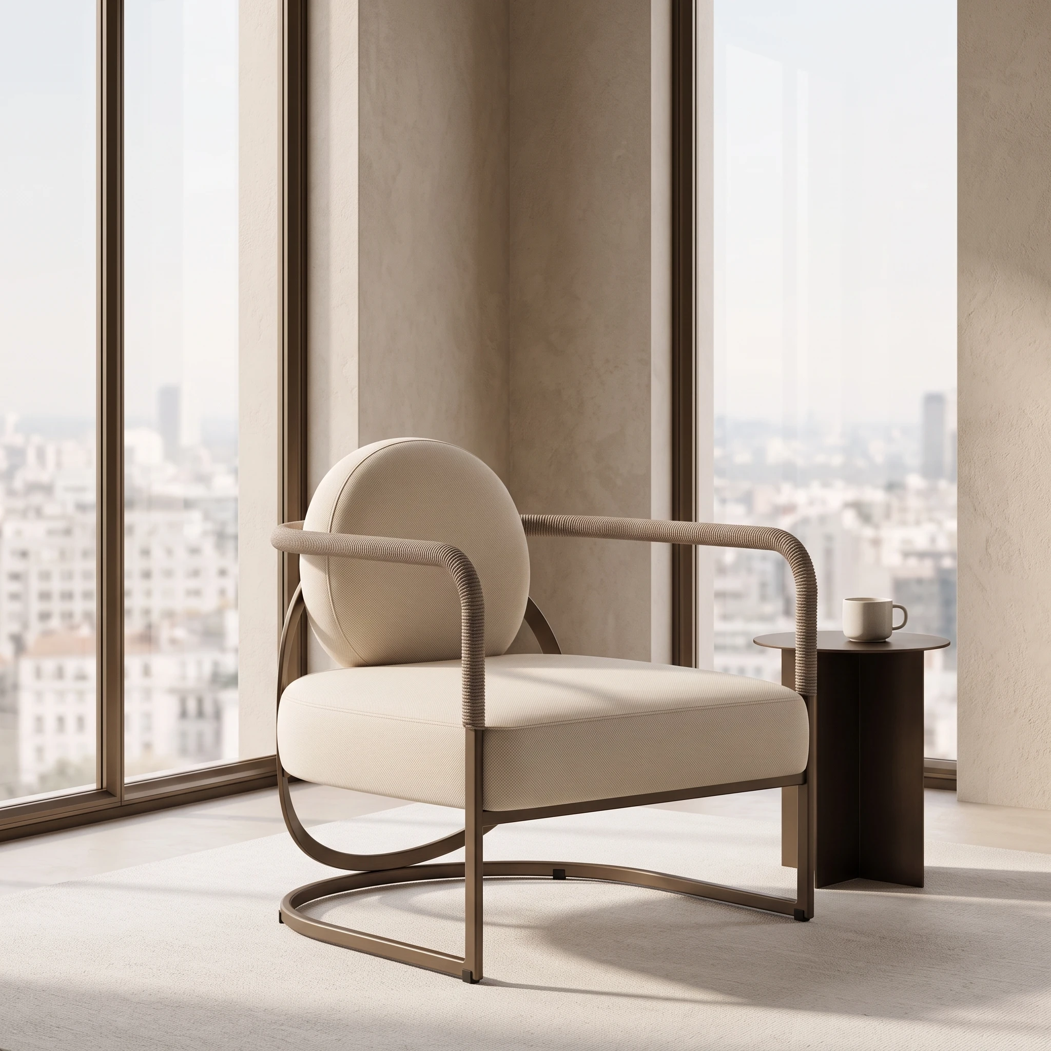 Thalia armchair in a designer lounge setting