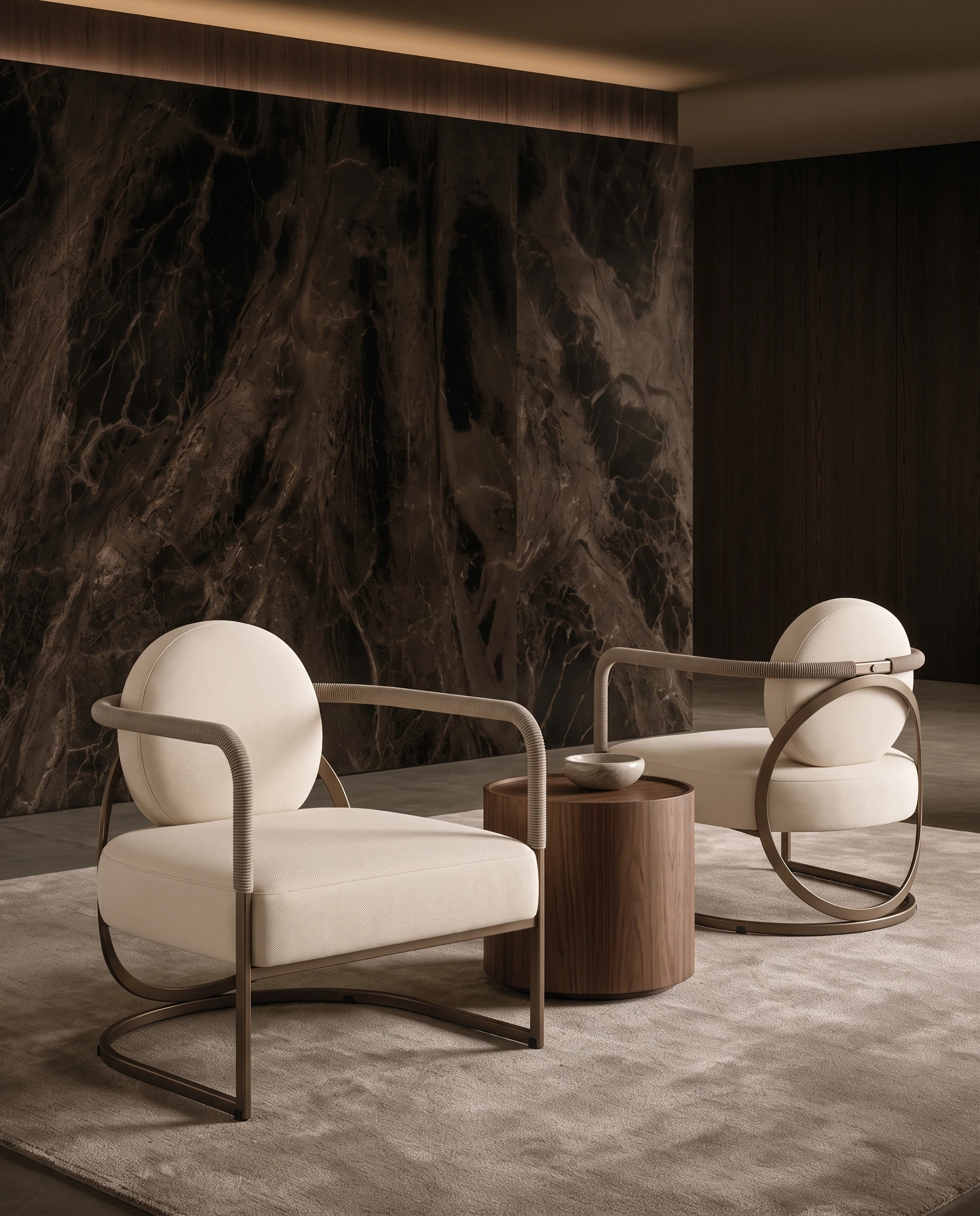 Thalia armchair in a modern living room setting, image 2