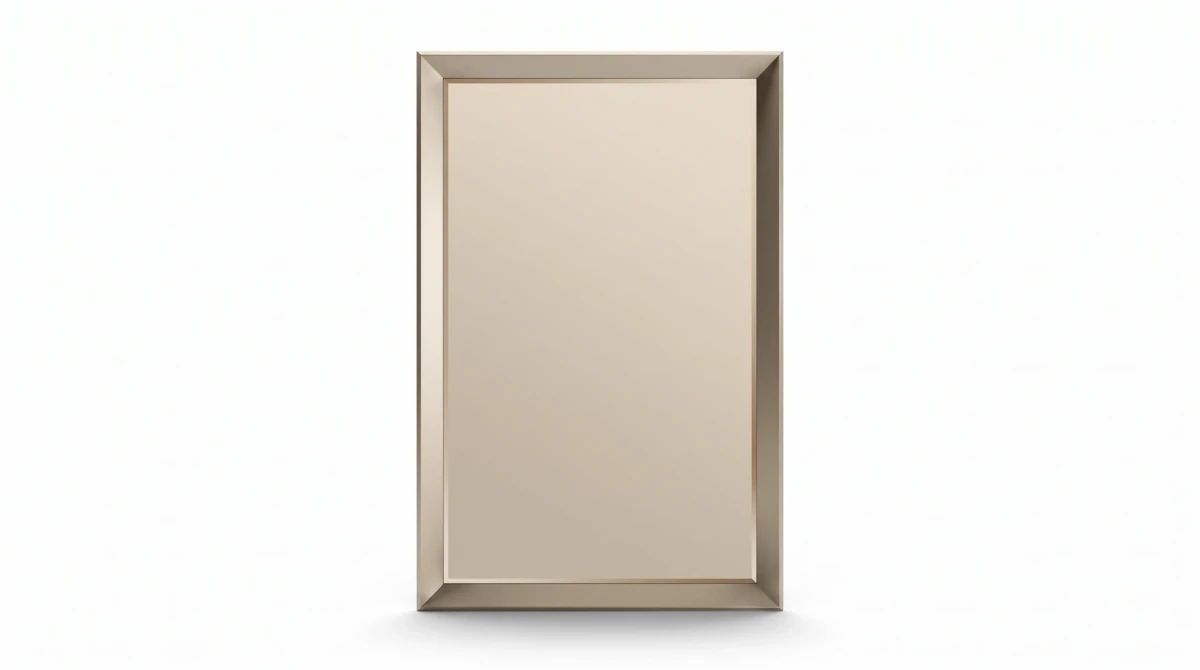 Vienna rectangular wall mirror with slim powder-coated metal frame by Able