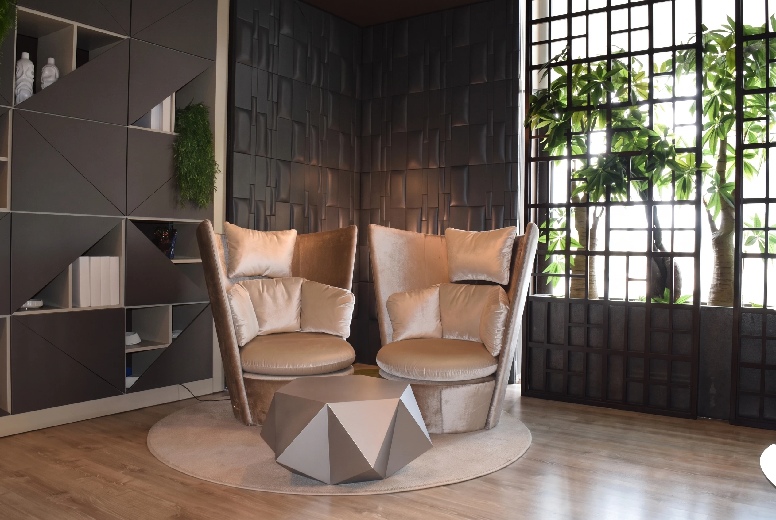 Zoe armchair styled in a contemporary interior