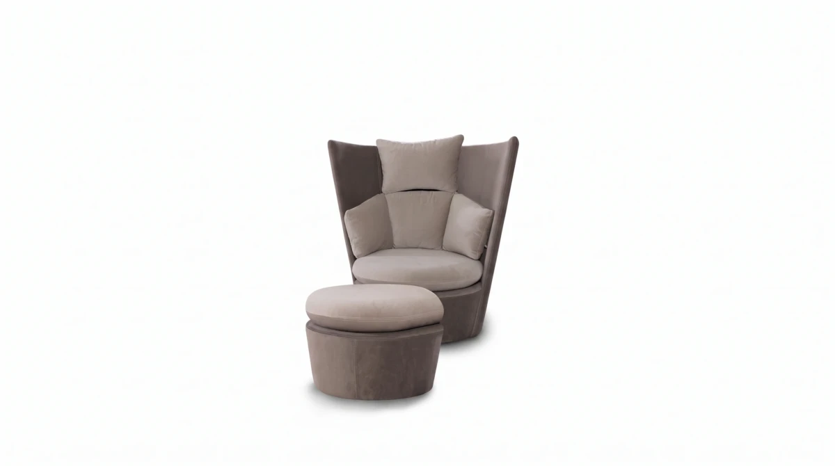 Zoe armchair, top view, Able Be Modern