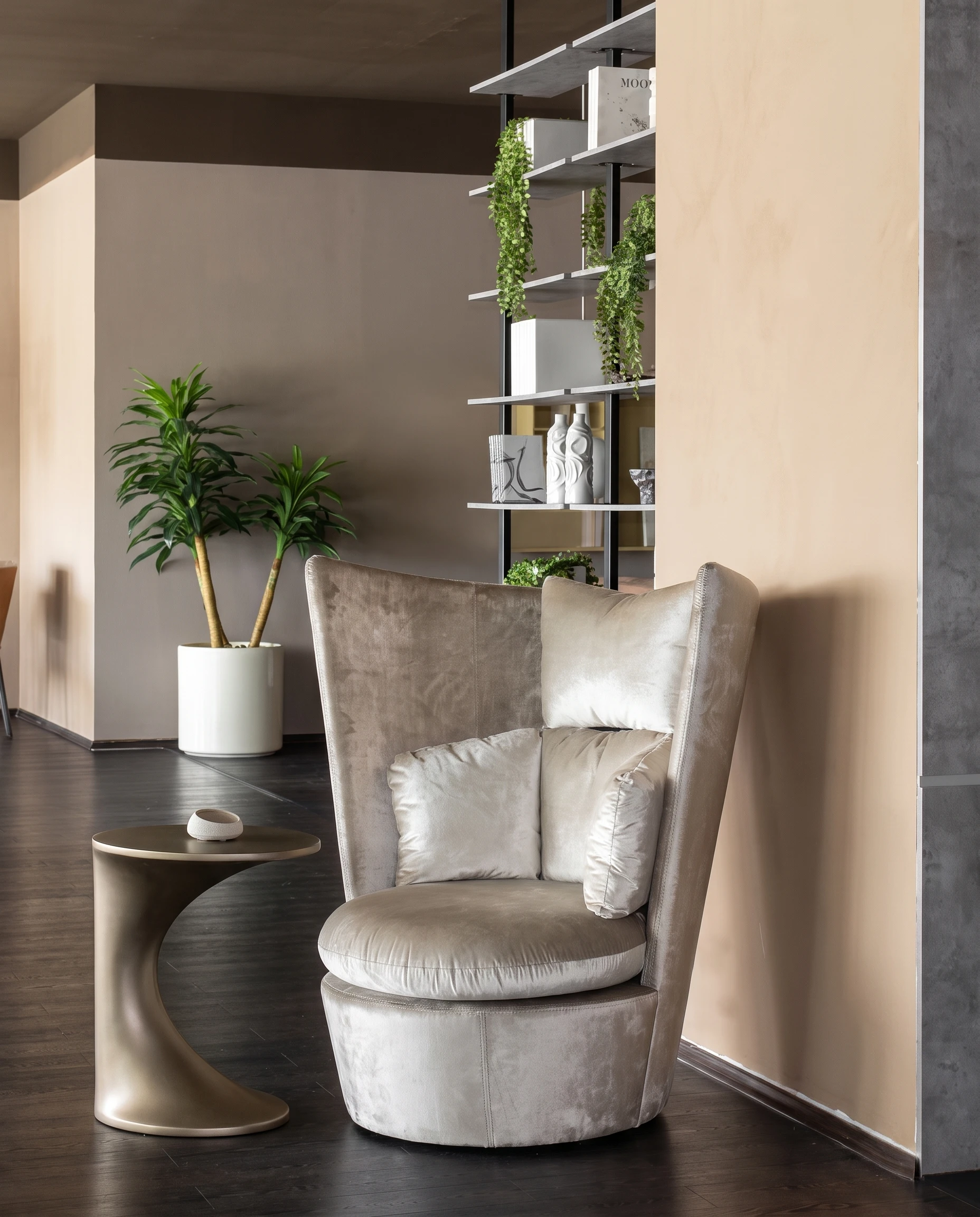 Zoe armchair in a modern living room setting
